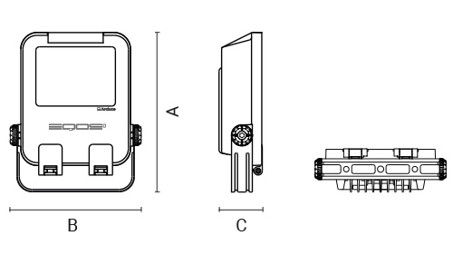 Floodlights EQOS0 - professional - dimensions