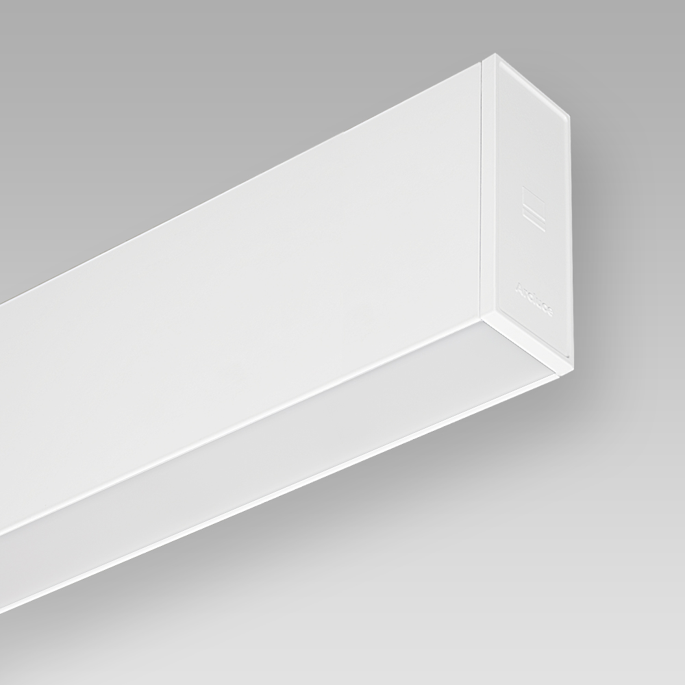 Wandein - und Anbauleuchten  Wall-mounted luminaire with an elegant linear design for indoor lighting, with direct/indirect optic for a diffused lighting