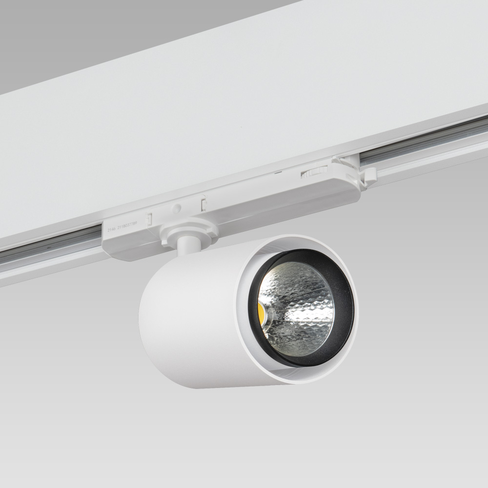VIDA spotlight for 220V electrified track, ideal for interior accent lighting.