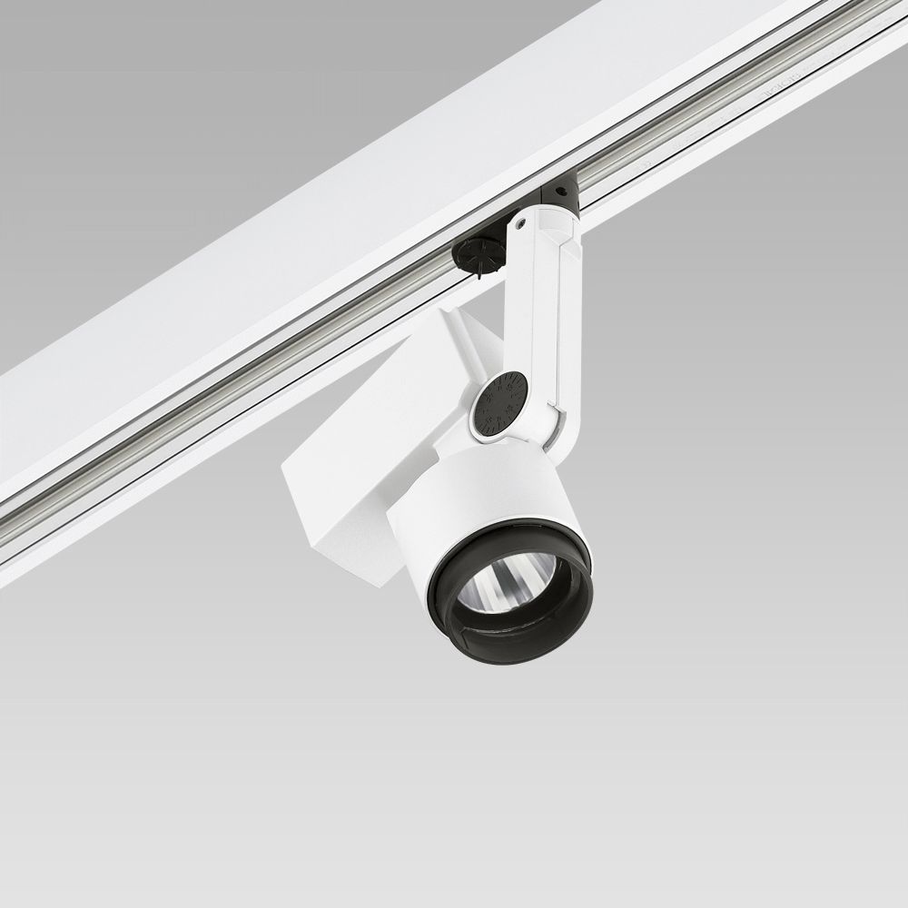 Rails 220V - DALI  Spotlight rotatif pour rail electrifié. Design aérodynamique pour un éclairage d'accentuation fonctionnel et polyvalent