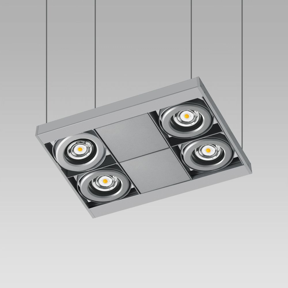 HIGH-SPOT comfort - 4 module - metallisierte optik