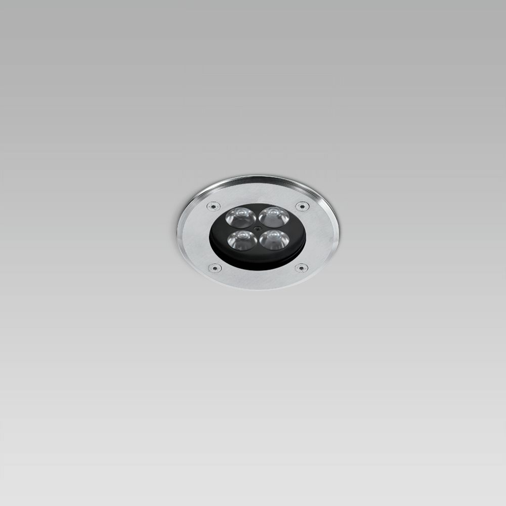 Encastrés avec indice de protection élevé  Recessed ceiling downlight with high protection degree for outdoor lighting, in aluminium and stainless steel