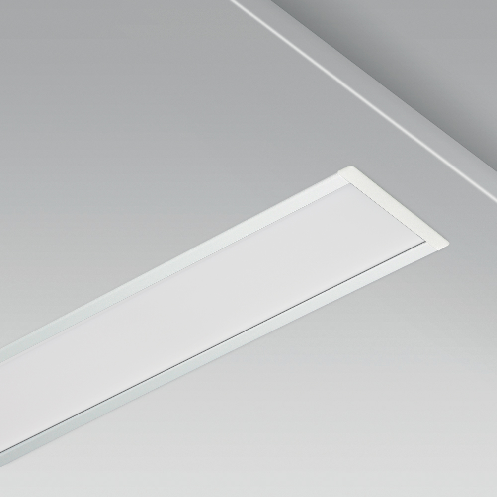 Linear ceiling recessed downlight with a minimalist design for indoor lighting