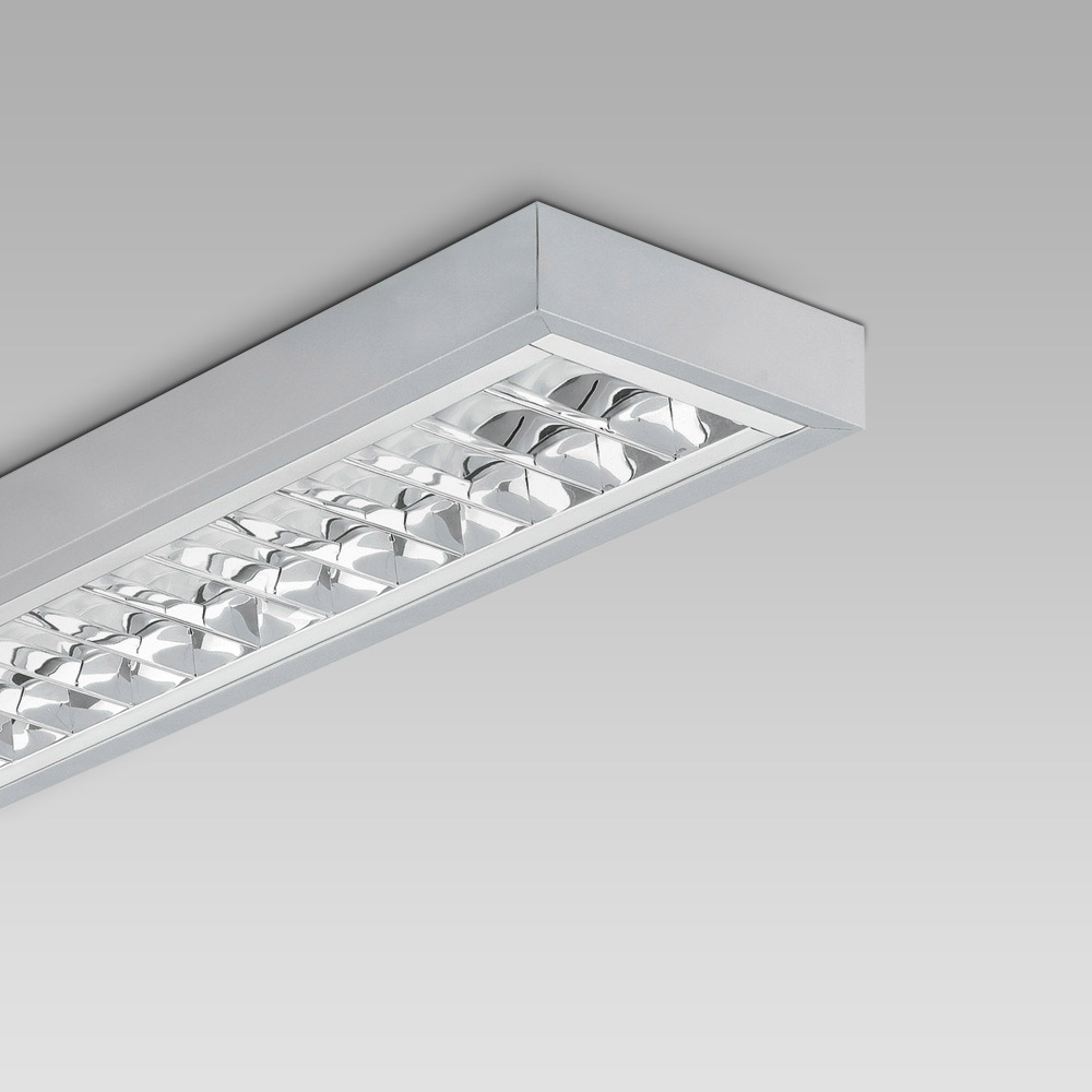 Ceiling fittings  Linear ceiling or suspended luminaire with anti-glare optic, for offices and school lighting