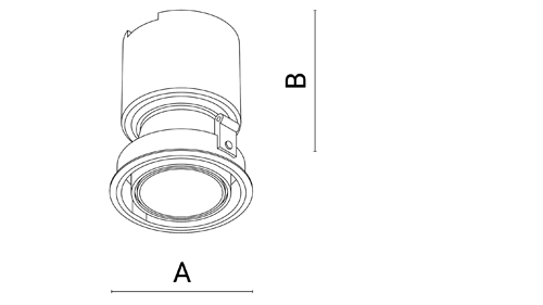 VIDA-IN, recessed spotlight, dimensions