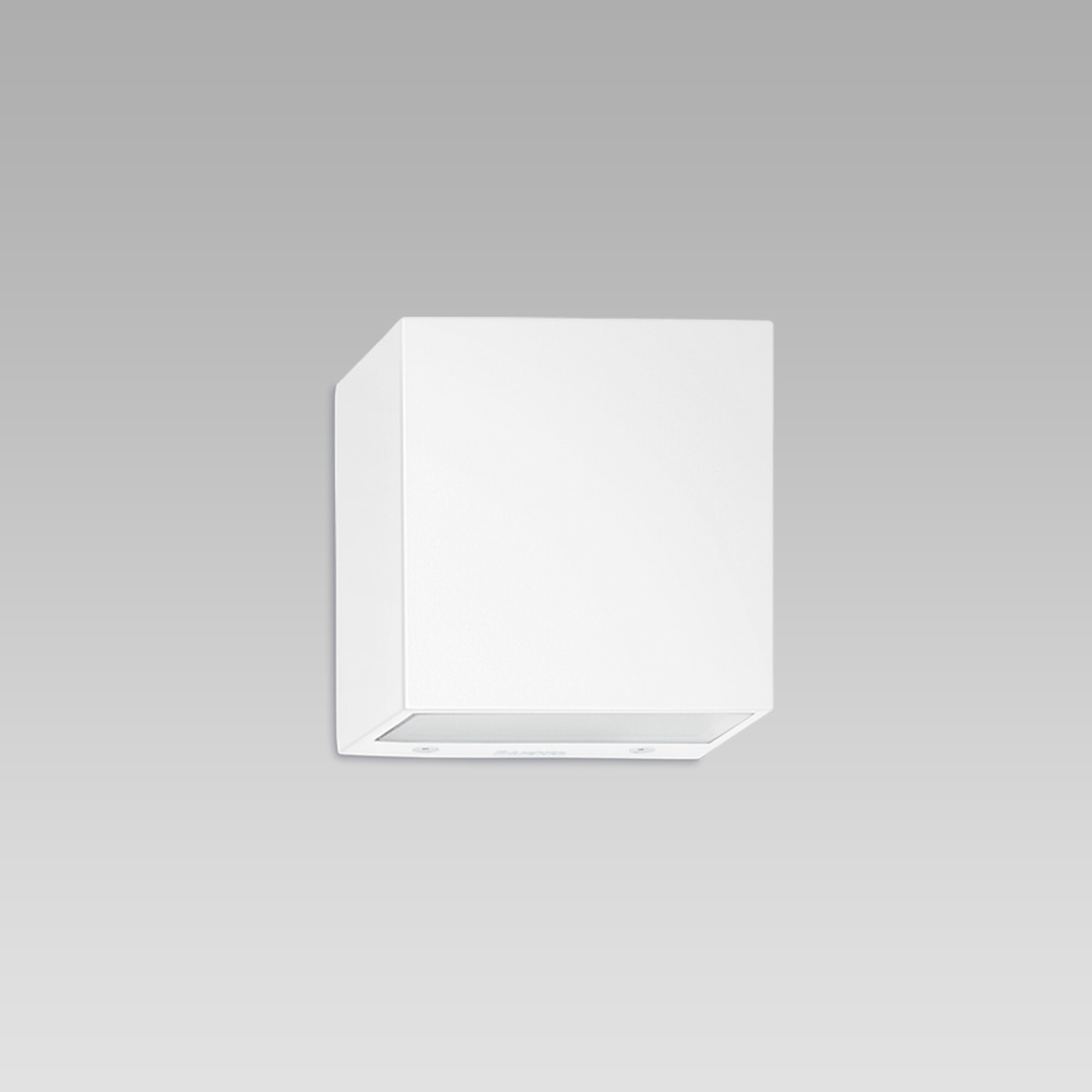 Wall mounted/recessed wall luminaires  Luminaire for wall lighting with bidirectional optic, featuring an elegant design