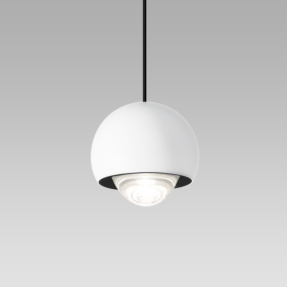 Pendant luminaires  Arcluce ORION: Elegantly designed pendant luminaire for interior lighting, also available in track-mounted version