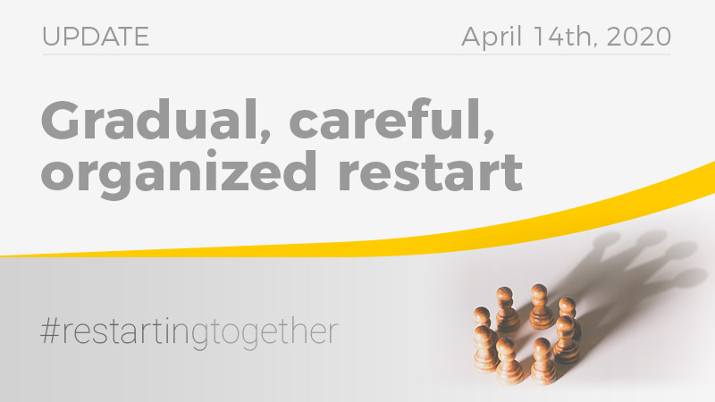 coronavirus, covid, covid-19, restarting together, restart